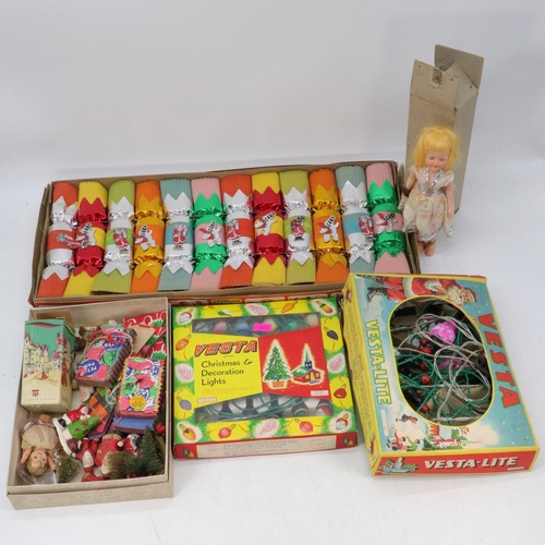 353 - A vintage Party Time Crackers and snap boxed and unused together with selection of Christmas cake de... 