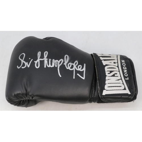 394 - Henry Cooper signed boxing glove, with certificate of authenticity (in office)