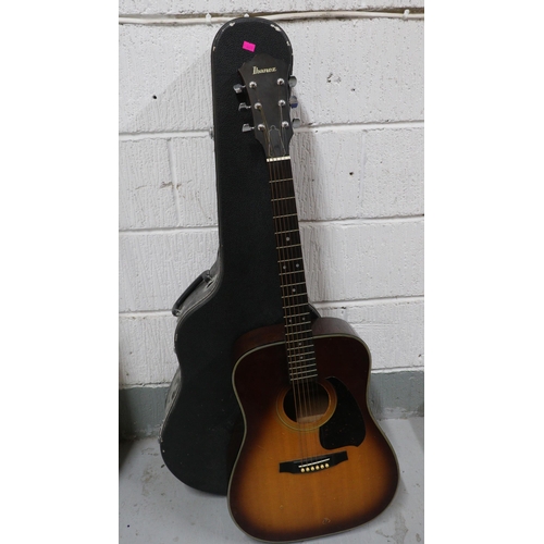 423 - Ibanez accoustic guitar with hard case.