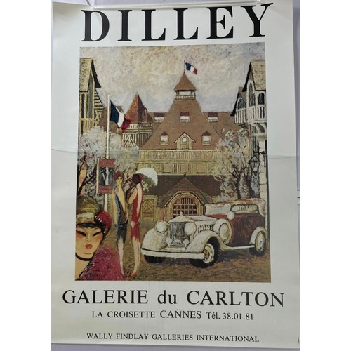 481 - Three French gallery posters to include, 3x Dilley Galerie du Carlton 1981. All with different art w... 