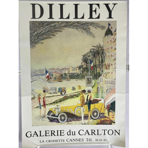 481 - Three French gallery posters to include, 3x Dilley Galerie du Carlton 1981. All with different art w... 