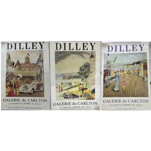 481 - Three French gallery posters to include, 3x Dilley Galerie du Carlton 1981. All with different art w... 