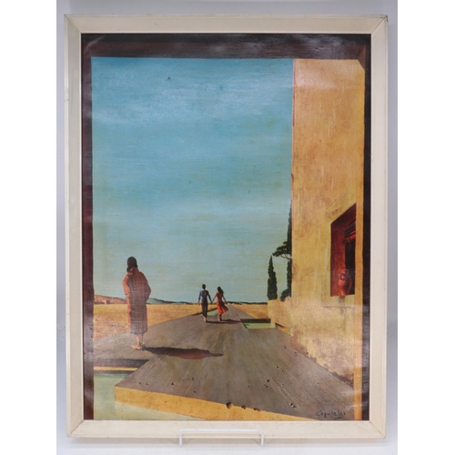 487 - Reproduction Copuletti painting on canvas approx. 67cm x 49.5cms