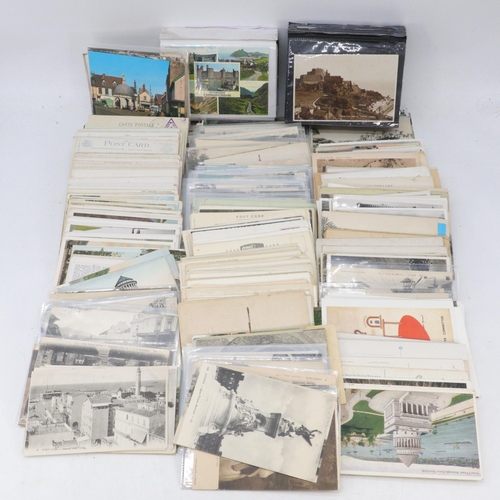 240 - Box of assorted postcards to include foreign, GB, America etc