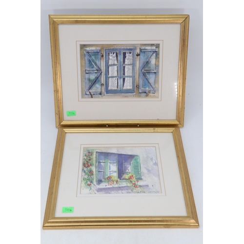 261A - Two framed watercolours signed Christopher Holick