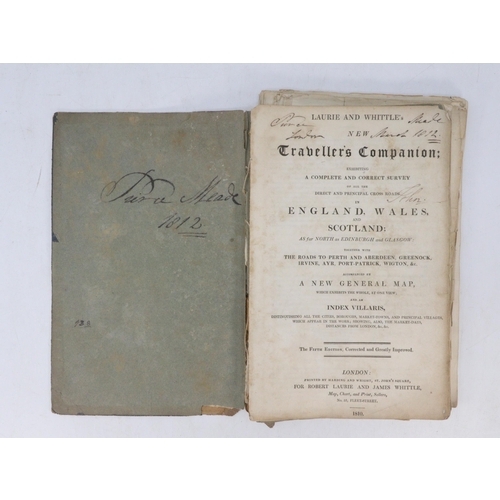 110 - Early Laurie and Whittle, 1810 New Travellers Companion book for England, Wales and Scotland (in fai... 