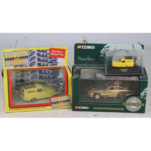 8 - A boxed Corgi Fifth Anniversary James Bond 007 Goldfinger Aston Martin together with two Only Fools ... 