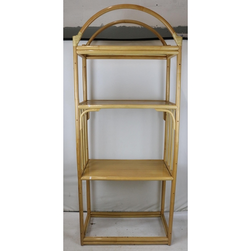 20 - Rattan style open bookcase