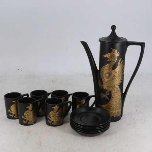 36 - Portmeirion Phoenix coffee set by John Cuffley coffee set