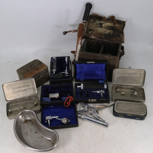 217 - A collection of assorted medical items including ear devices etc..