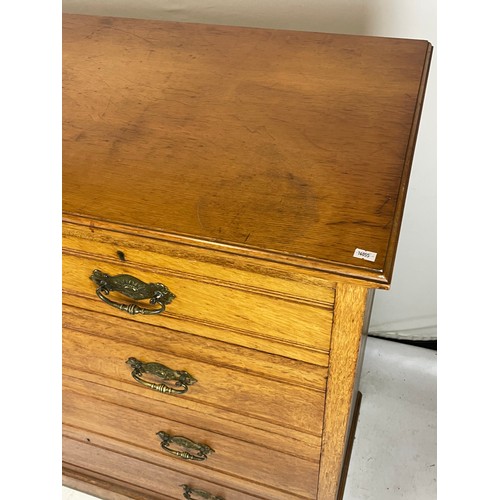 54 - Large Oak chest of drawers, two short over three long drawers approx.  122cm x 52cm d x 123cm tall