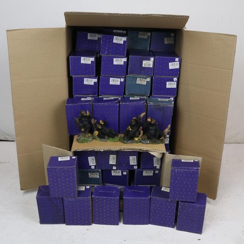 203 - 82 resin monkeys - boxed.