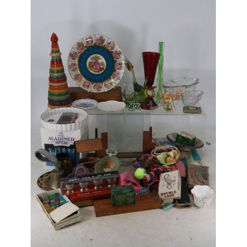 231 - A carton of assorted items to include photo stands, Poole, glassware, ornaments, china etc..