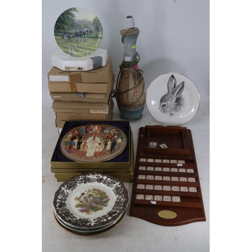 118 - Quantity of collectors plates together with other ceramic plates including Royal Doulton and a Wimbo... 