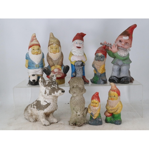 258 - A collection of Gnomes and garden animals.