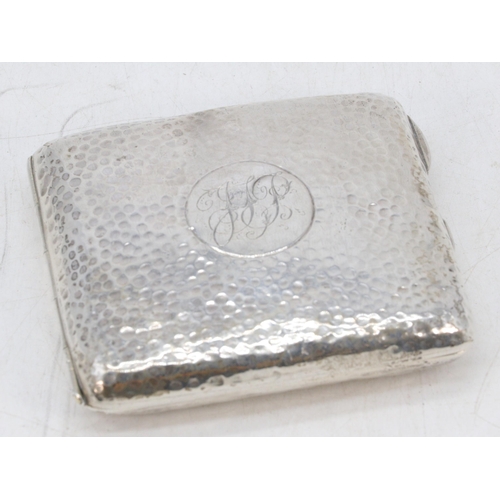 9 - Silver hallmarked cigarette case Birmingham 1938