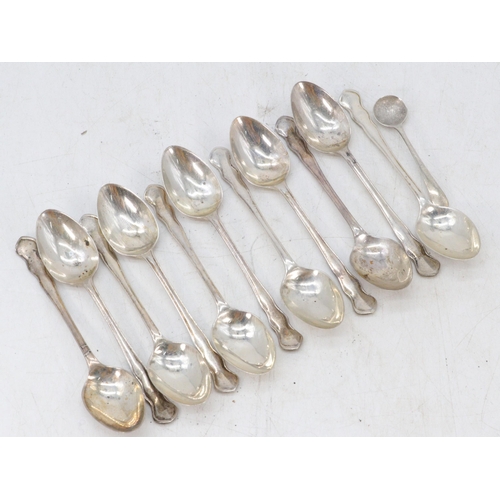 16 - Eleven silver hallmarked teaspoons (weight approx. 130g)