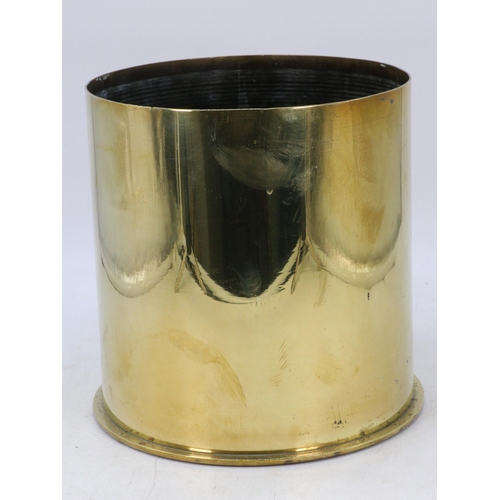 74 - Large WWI shell case, cut ? champagne bucket