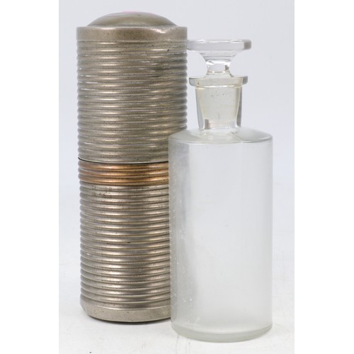 95 - Merwin Hulbert gun oil bottle in original metal threaded flask