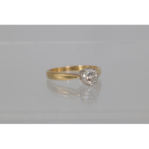 149 - 18ct Gold ring set with a single diamond solitaire approx. 1/2ct. approx. 3.44