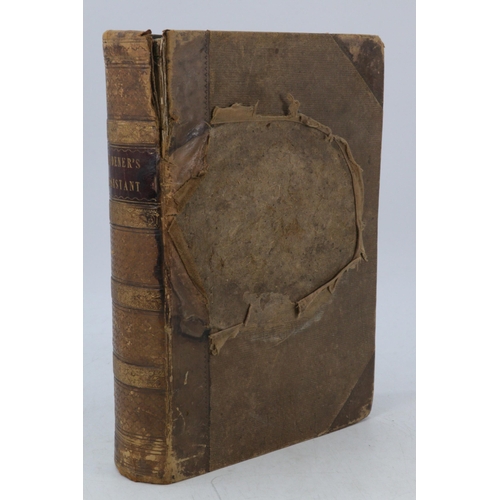 202 - 19c leather bound Gardeners Assistant book, by Robert Thompson , needing some attention