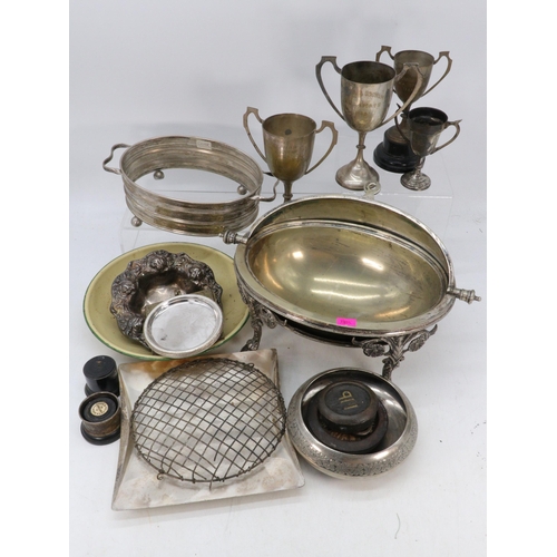 332 - Quantity of silver plated items to include Tureen, cutlery etc