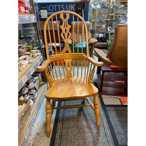 254 - Pine Windsor style kitchen chair