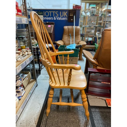 254 - Pine Windsor style kitchen chair