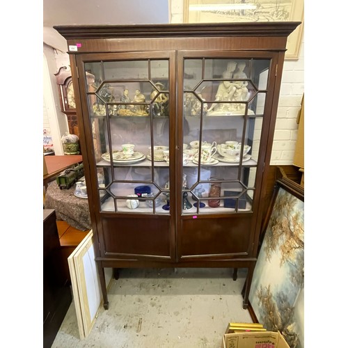 404 - Edwardian mahogany two door display cabinet