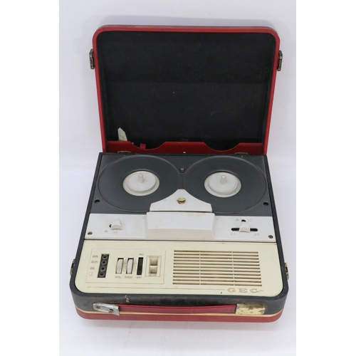 292 - GEC red cased reel to reel player