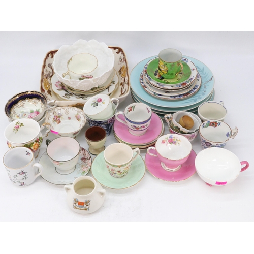 324 - Selection of date lined porcelain cups and saucers and other ceramics