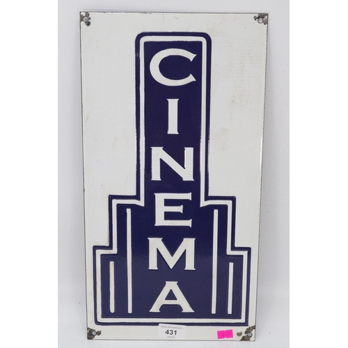 431 - Enamel sign 