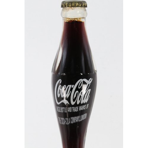 201 - Unusual Vintage Coca cola promotional stretched glass bottle