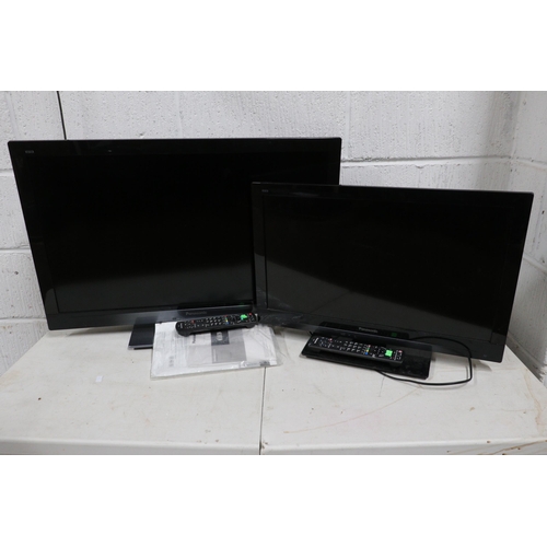 67 - Panasonic TXL32E30B TV together with a Panasonic TXL24E3B TV both with remotes trade/spares/repairs