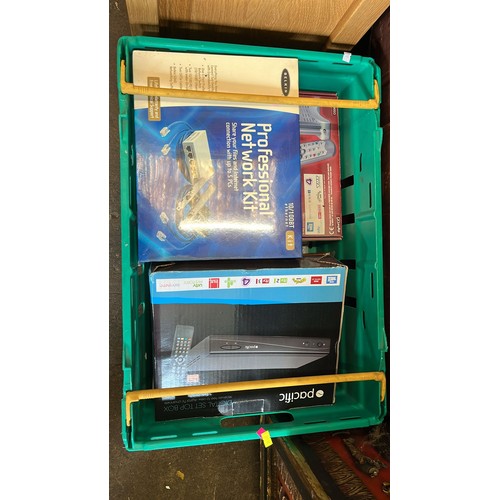 109 - A quantity of mixed boxed goods, both household and garage. Trade - spares or repairs.