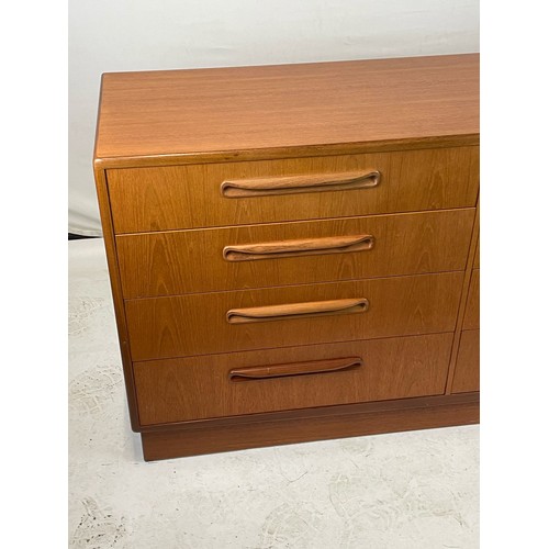 164 - G-Plan Fresco dual chest of drawers. 142w x 45d x 76cmh