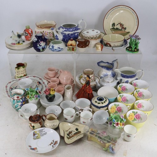 208 - Quantity of assorted tea and dinnerware and a carton of cut glass, vintage ceramics, vintage teas ma... 