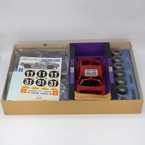 78 - Tamiya 1:12 Datsun 240z safari car model kit boxed and unused