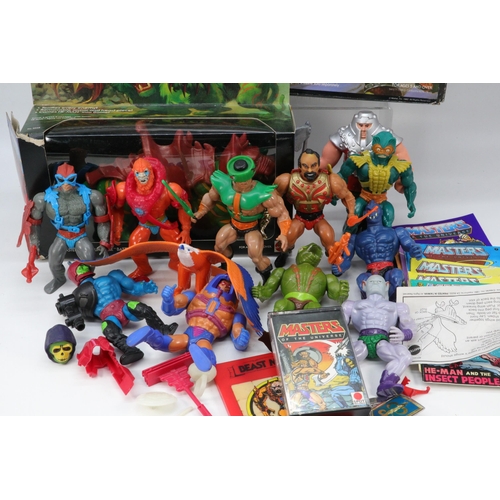 130 - Vintage He-man Masters of the Universe toys including Figures with weopons and accessories shown. Po... 