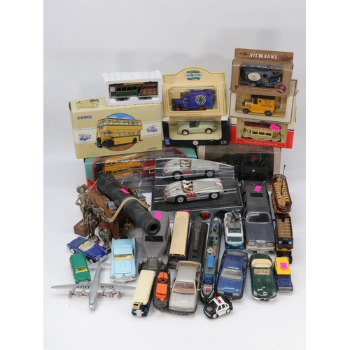 146 - A selection of diecast toy vehicles including promotional models (crate not included).