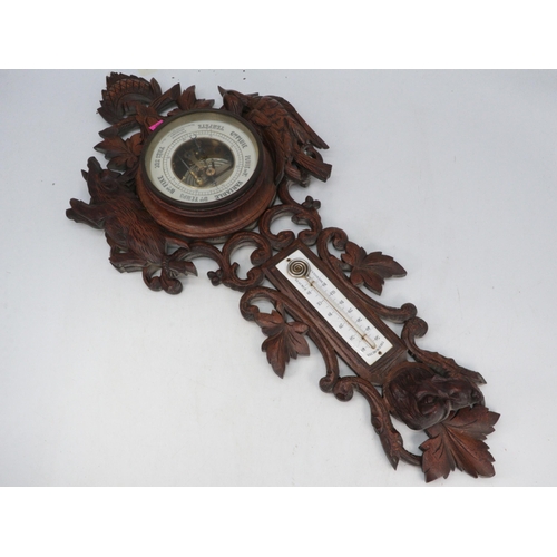 261 - Carved Oak Black Forest black forest thermometer