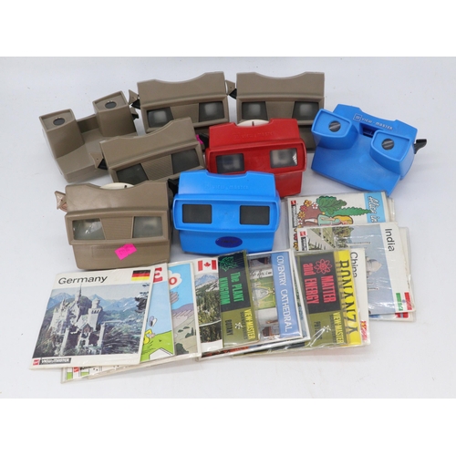 262 - Quantity of viewmasters together with many slide packs, some unused (crate not included)