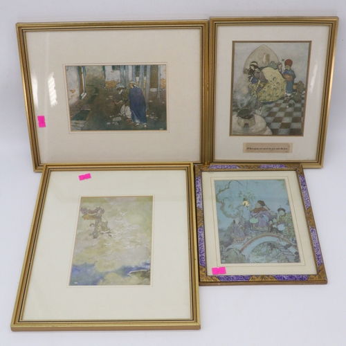 348 - 12x Edward Dulac lithograph prints