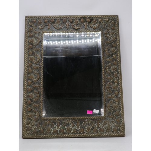 379 - Mirror with decorative metal surround