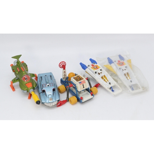 124 - Corgi James Bond 007 Moon Buggy together with Buck Rogers star fighters x2, Dinky Shado etc