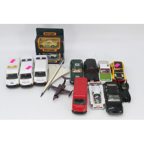 139 - Selection of Corgi diecast vehicles including Jaguar, Sierra XR4I and two matchbox Duckhams Porsche ... 