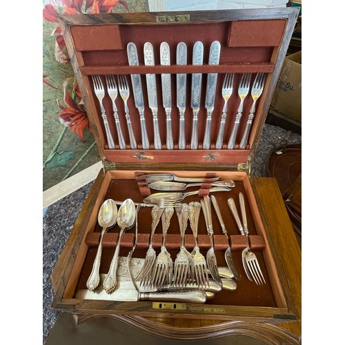 468 - Two part canteens of silver plated cutlery