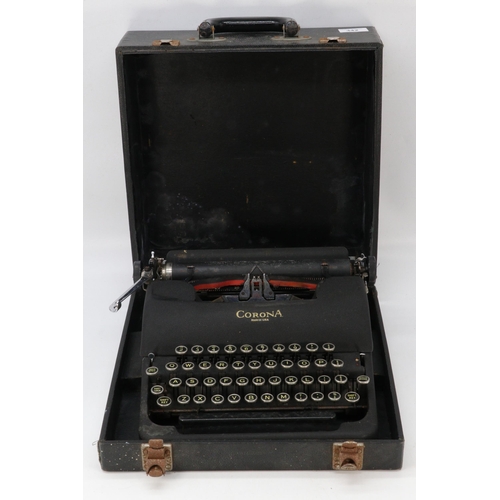 342 - A cased Corona typewriter together with a case Imperial typewriter