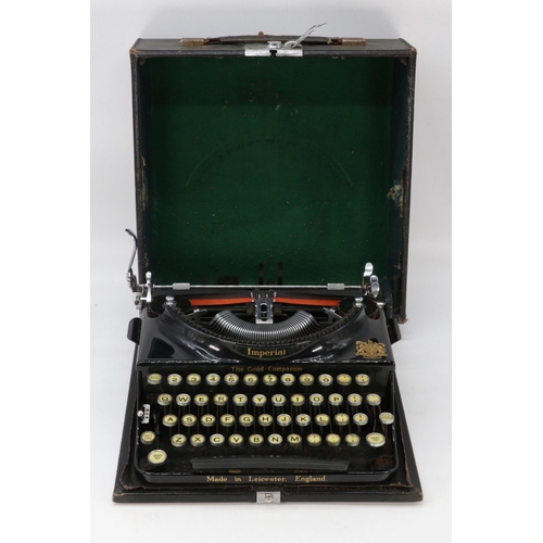 342 - A cased Corona typewriter together with a case Imperial typewriter