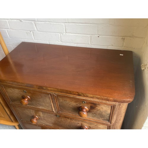 483B - Victorian mahogany two over two chest of drawers